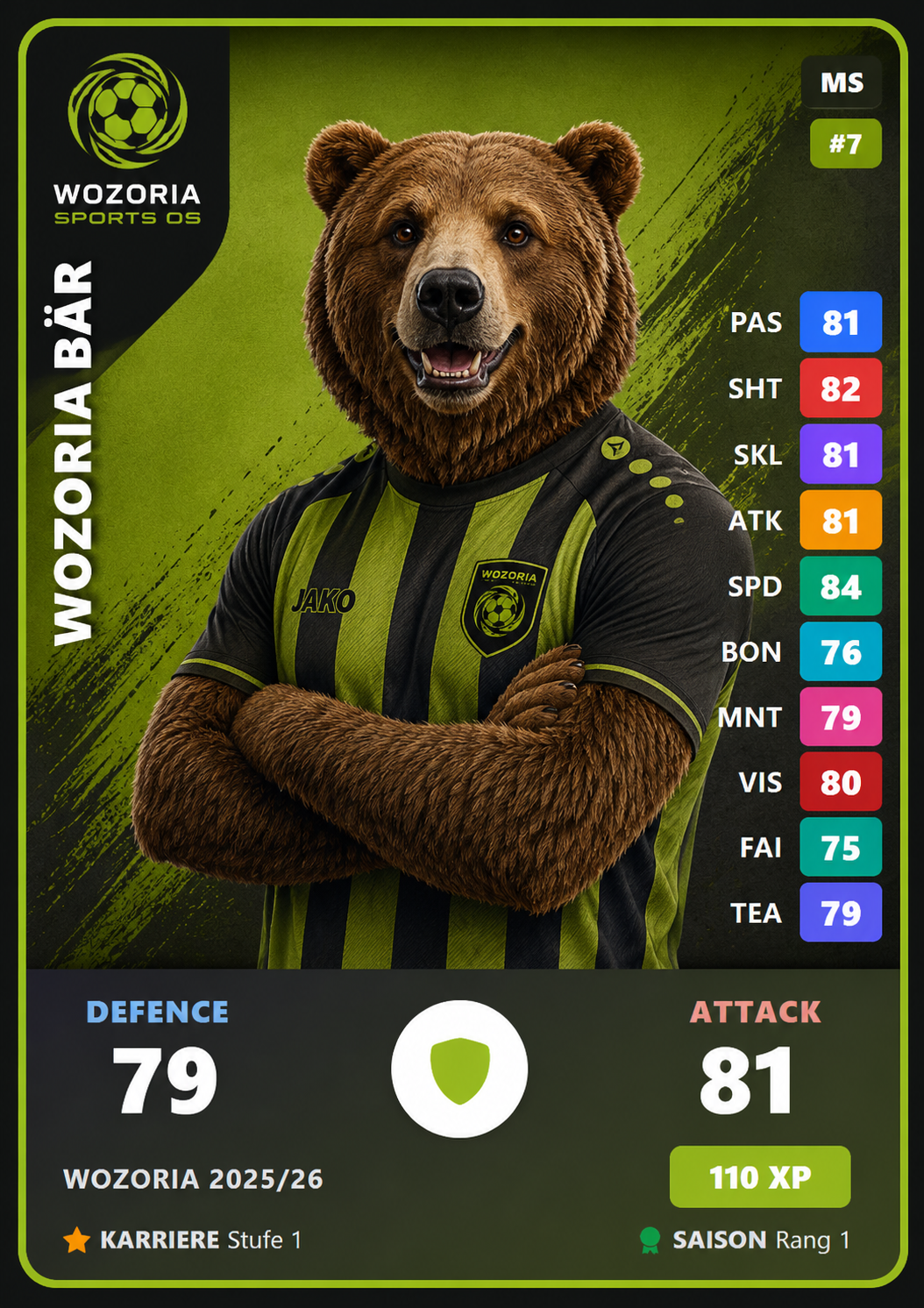 WOZORIA Bär – Sammelkarte